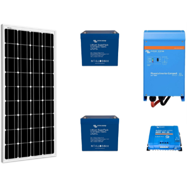 Set Fotovoltaik Offgrid me Bateri Litium