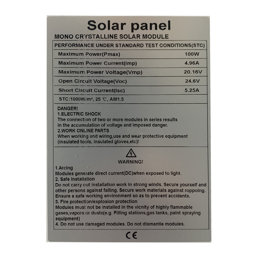 Panel Fotovoltaik 100 watt