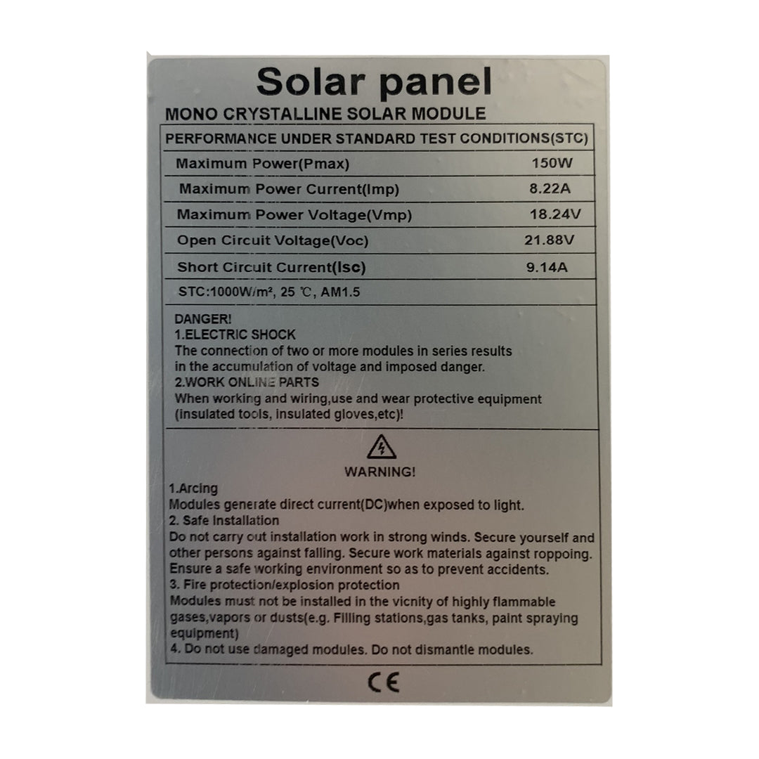 Panele Fv Fleksibel 150 watt