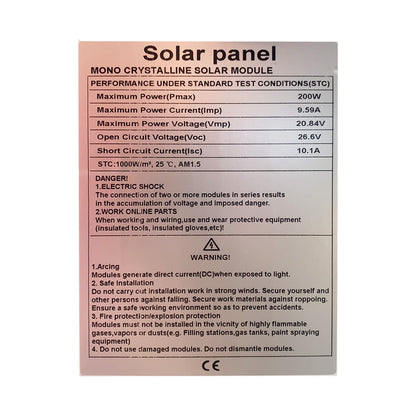 Panele Fotovoltaike 200 watt